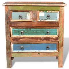 Reclaimed Cabinet Solid Wood with 4 Drawers