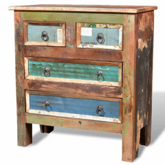 Reclaimed Cabinet Solid Wood with 4 Drawers