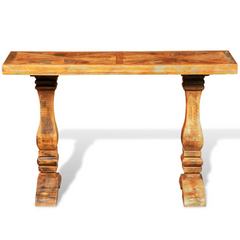 Console Table Solid Reclaimed Wood - Vintage Style, Handmade Furniture