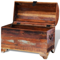 Reclaimed Storage Chest Solid Wood - Antique-Style Wooden Chest with Large Storage Space