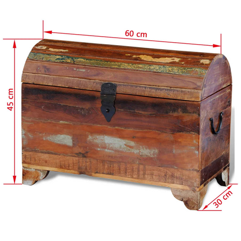 Reclaimed Storage Chest Solid Wood - Antique-Style Wooden Chest with Large Storage Space