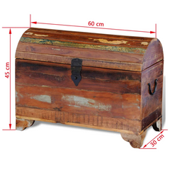 Reclaimed Storage Chest Solid Wood - Antique-Style Wooden Chest with Large Storage Space