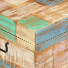 Storage Chest Solid Reclaimed Wood - Vintage-Style Multicolour Storage Chest for Your Home