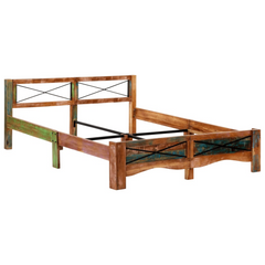 Bed Frame without Mattress Solid Reclaimed Wood 160x200 cm