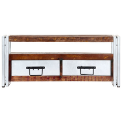 TV Cabinet 90x30x40 cm - Solid Reclaimed Wood | Vintage-Style, Industrial Charm