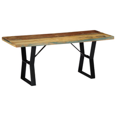 110 cm Solid Reclaimed Wood Bench – Industrial-Style