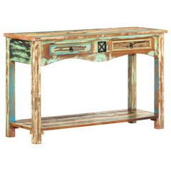 Console Table - Solid Reclaimed Wood | Elegant Vintage Charm