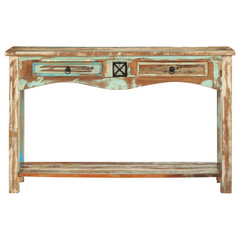 Console Table - Solid Reclaimed Wood | Elegant Vintage Charm