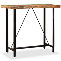 Industrial Bar Set - 5 Piece Set | Solid Reclaimed Wood | Stylish & Durable | Ideal for Home, Bar or Restaurant