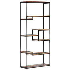 Bookcase 80x30x180 cm - Solid Reclaimed Wood