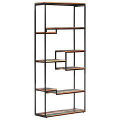 Bookcase 80x30x180 cm - Solid Reclaimed Wood