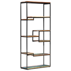 Bookcase 80x30x180 cm - Solid Reclaimed Wood