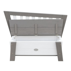 Storage Bench Corky Grey and White - Stylish & Practical Toy Storage Solution