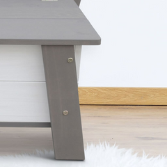 Storage Bench Corky Grey and White - Stylish & Practical Toy Storage Solution