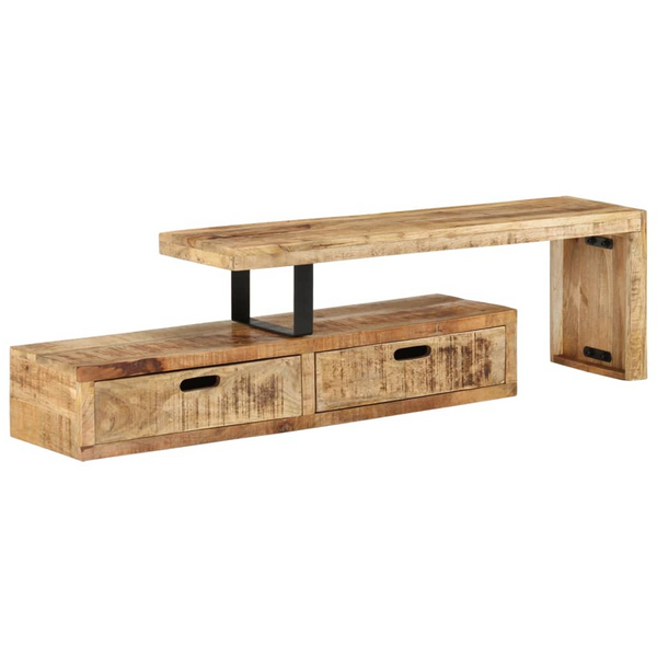 TV Stand Solid Wood Mango - Antique-Style Design, Spacious Storage, Displaying Function