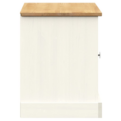 Shoe Bench VIGO White - 106x35x45 cm, Solid Pine Wood, Modern Entryway Storage Solution