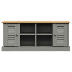 Shoe Bench VIGO in Grey - 106x35x45 cm - Solid Pine Wood with Ample Storage and Elegant Metal Knobs