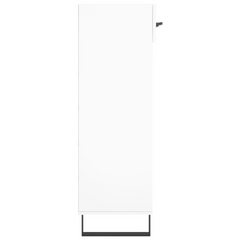 Stylish Shoe Cabinet in White - 60x35x105 cm | Engineered Wood with Ample Storage & Durable Iron Feet