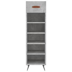 Concrete Grey Shoe Cabinet 30x35x105 cm | Stylish & Durable Engineered Wood Organizer