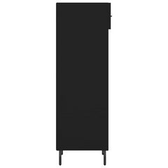 Black Shoe Cabinet - Sleek, Space-Saving Storage Solution for All Your Footwear - 30x35x105 cm