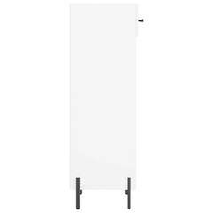 White Shoe Cabinet – Sleek & Modern Storage Solution, 30x35x105 cm in Engineered Wood