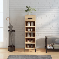 Shoe Cabinet Sonoma Oak - Elegant & Durable Storage Solution - 30x35x105 cm Engineered Wood