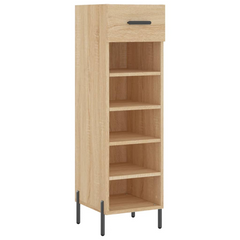 Shoe Cabinet Sonoma Oak - Elegant & Durable Storage Solution - 30x35x105 cm Engineered Wood