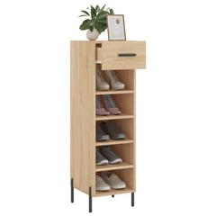 Shoe Cabinet Sonoma Oak - Elegant & Durable Storage Solution - 30x35x105 cm Engineered Wood