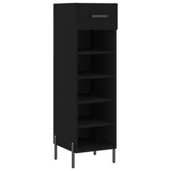 Black Shoe Cabinet - Stylish Storage Solution (30x35x105 cm)