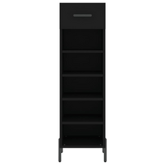 Black Shoe Cabinet - Stylish Storage Solution (30x35x105 cm)