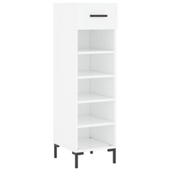 Shoe Cabinet White | Stylish & Durable 30x35x105 cm | Engineered Wood | Ample Storage & Modern Design