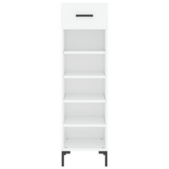 Shoe Cabinet White | Stylish & Durable 30x35x105 cm | Engineered Wood | Ample Storage & Modern Design