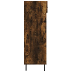 Smoked Oak Shoe Cabinet - 60x35x105 cm, Engineered Wood, Elegant & Durable Storage Solution