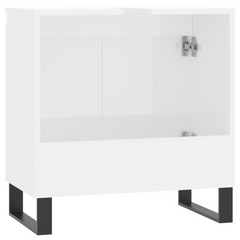 Bathroom Cabinet High Gloss White 58x33x60 cm Engineered Wood