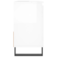 Bathroom Cabinet High Gloss White 65x33x60 cm Engineered Wood