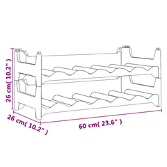 Wine Rack for 12 Bottles PP Stackable - Store and Display Your Wine in Style