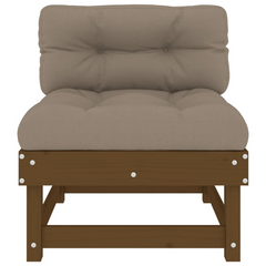 Middle Sofa with Cushions - Honey Brown Solid Pine Wood - Comfortable, Stylish & Durable