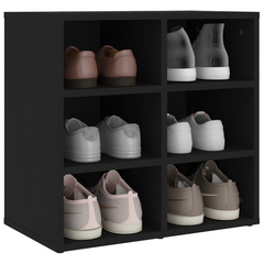 Stylish Black Shoe Cabinet 52.5x30x50 cm - Space-Saving, Durable Storage Solution