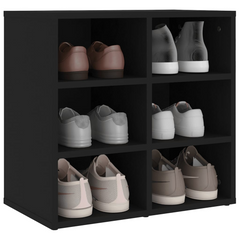 Black Shoe Cabinets 2 pcs - Sleek & Practical 52.5x30x50 cm