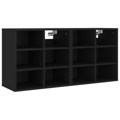 Black Shoe Cabinets 2 pcs - Sleek & Practical 52.5x30x50 cm