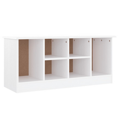 Solid Wood Shoe Bench - White, 100x35x45 cm - Durable Pine Wood, Ample Storage, Sturdy Design