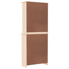 Highboard 77x35x188 cm - Solid Pine Wood Tall Cabinet with Ample Storage and Display Options