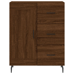 Highboard in Brown Oak - Stylish and Durable Storage Solution (69.5x34x180 cm, Engineered Wood)