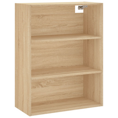 Highboard with Metal Feet, Sonoma Oak Finish, 69.5x34x180 cm - Durable Engineered Wood and Spacious Storage