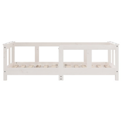 Kids Bed Frame White 70x140 cm Solid Pine Wood - Sturdy & Elegant