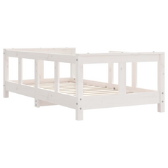 Kids Bed Frame White 70x140 cm Solid Pine Wood - Sturdy & Elegant