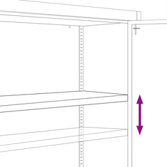 White Steel File Cabinet - 90x40x70 cm with Adjustable Shelf & Lockable Doors