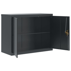 Anthracite Steel File Cabinet - 90x40x70 cm - Durable & Secure Office Storage