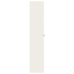 White File Cabinet – 105x40x180 cm Steel, Lockable & Adjustable Shelves