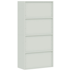 File Cabinet - Light Grey & Dark Grey Steel - 90x40x180 cm - Lockable with Adjustable Shelves